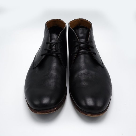 Black leather boots main image 6